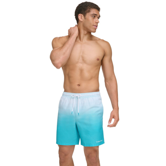 Calvin Klein Men Gradient Dot Print 7" Volley Swim Trunks Atlantis Size S - Picture 1 of 2